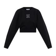 Sweatshirt met logo Off White , Black , Dames