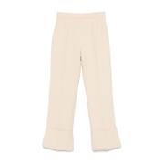 Beige Broek met Omgeslagen Manchetten Valentino Garavani , Beige , Dam...