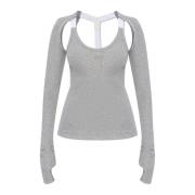 Top met lurex draad Off White , Gray , Dames