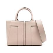 Beige Tote Tas met Afneembare Band Elisabetta Franchi , Beige , Dames