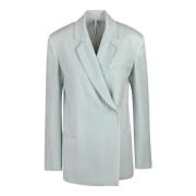 Dubbelrijige blazer in keperstof Liviana Conti , Green , Dames