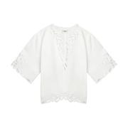 Witte Geborduurde Top Isabel Marant , White , Dames