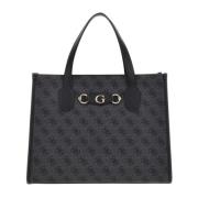 Izzy Tote Schoudertas Zwart 4G Logo Guess , Black , Dames