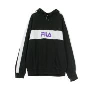 Lichtgewicht Zwart/Wit Heren Hoodie Fila , Black , Heren