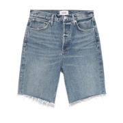 Blauwe Bermuda Shorts Dameskleding Agolde , Blue , Dames