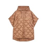 Korte Gewatteerde Jas met Capuchon Max Mara , Brown , Dames