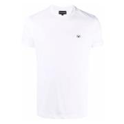 Katoenen T-shirt in klassieke stijl Emporio Armani , White , Heren