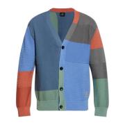 Cardigan met logopatch PS By Paul Smith , Multicolor , Heren