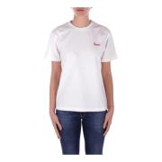 Beige Logo Front T-shirt Barrow , White , Dames