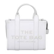 Witte leren tote tas met rits Marc Jacobs , White , Dames