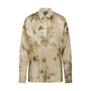 Envers Satin Sacred Forest Print Shirt Forte Forte , Multicolor , Dame...