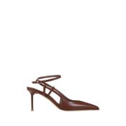 Leren Ginny5 Pump in Bruciato Sergio Levantesi , Brown , Dames