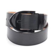 Pre-owned Leather belts Louis Vuitton Vintage , Black , Dames