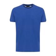 Blauw katoenen T-shirt met korte mouwen Fendi , Blue , Heren