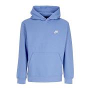 Fleece Hoodie met Trekkoord Nike , Blue , Heren