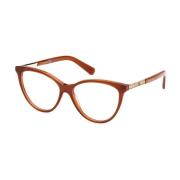 Stijlvolle Oranje Plastic Frame Bril Swarovski , Orange , Dames