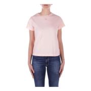 Logo Front T-shirt en Polo Pinko , Pink , Dames