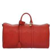 Pre-owned Leather handbags Louis Vuitton Vintage , Red , Dames