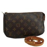 Pre-owned Canvas clutches Louis Vuitton Vintage , Brown , Dames