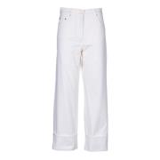 Witte Wijde Pijp Broek Max Mara , White , Dames