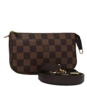 Pre-owned Canvas pouches Louis Vuitton Vintage , Brown , Dames