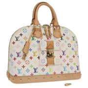 Pre-owned Canvas handbags Louis Vuitton Vintage , White , Dames