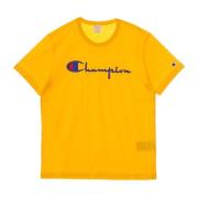 Oranje Crewneck Tee T-Shirt voor Mannen Champion , Orange , Heren