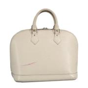 Pre-owned Leather handbags Louis Vuitton Vintage , White , Dames