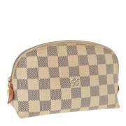 Pre-owned Canvas pouches Louis Vuitton Vintage , White , Dames