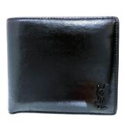 Pre-owned Leather wallets Saint Laurent Vintage , Black , Heren