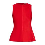 Top met stiksels Ami Paris , Red , Dames