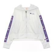 Witte Korte Hoodie voor Vrouwen Champion , White , Dames