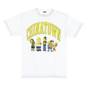 Simpsons Wit T-shirt Korte Mouw Crew Market , White , Heren