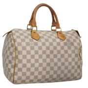 Pre-owned Canvas handbags Louis Vuitton Vintage , White , Dames