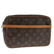 Pre-owned Canvas clutches Louis Vuitton Vintage , Brown , Dames