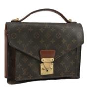 Pre-owned Canvas handbags Louis Vuitton Vintage , Brown , Dames