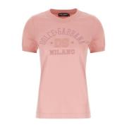 Casual Katoenen T-Shirt voor Mannen Dolce & Gabbana , Pink , Dames