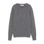 Donkergrijze Crew Neck Sweater Jucca , Gray , Dames