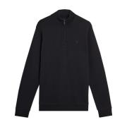 Middenlagen Superfijne Quarter Zip Sweatshirt Lyle & Scott , Black , H...