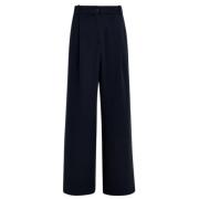 Wijde broek van katoenmix Essentiel Antwerp , Blue , Dames