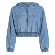 Blauwe Sweatshirt voor Vrouwen Tommy Jeans , Blue , Dames