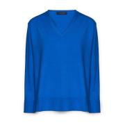 V-hals top Elena Mirò , Blue , Dames