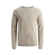 Gebreide crew -nek Jack & Jones , Beige , Heren