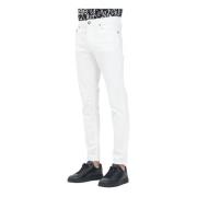 Witte Skinny Jeans met Metallic Details Versace Jeans Couture , White ...