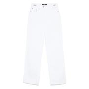 Witte Denim Jeans Versace , White , Dames