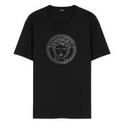 Medusa Grafisch T-shirt Zwart Versace , Black , Dames