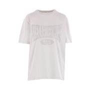 Vintage Logo Print Katoenen T-shirt Alexander Wang , White , Dames