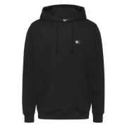 Zwarte hoodie met kangoeroezak Tommy Jeans , Black , Heren