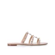 Poederroze Rockstud Kooi Sandalen Valentino Garavani , Pink , Dames