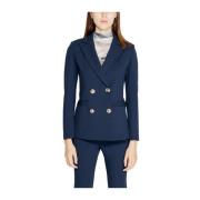 Polyester Blazer Dames Herfst/Winter Collectie Rinascimento , Blue , D...